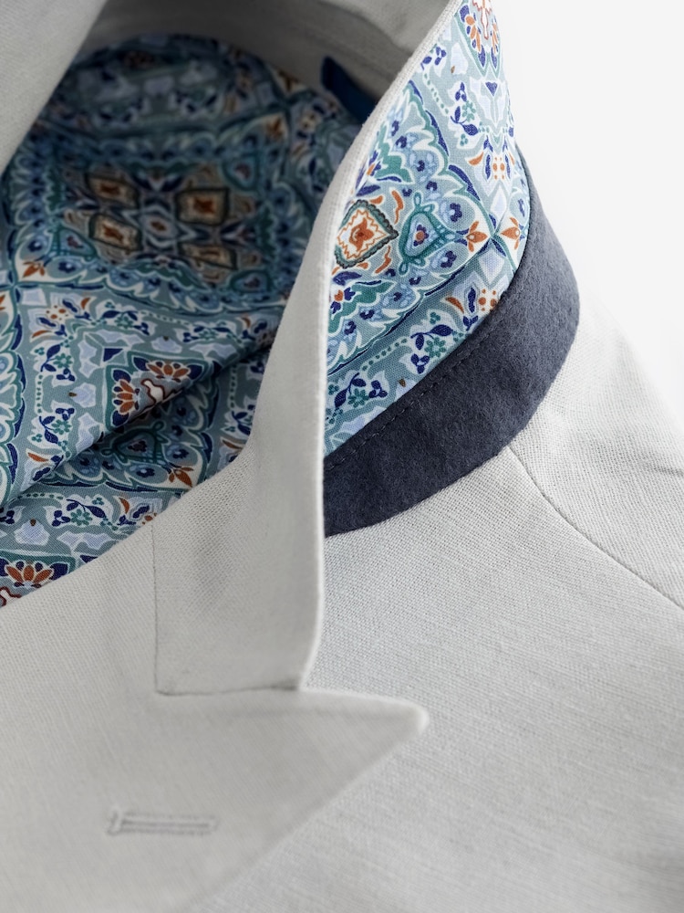 Light Grey Linen Blend Blazer - Image 9 of 9