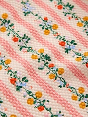 Pink/Orange Ditsy Frill Leg Swimsuit (3mths-7yrs) - Image 3 of 4