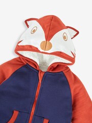 بني مائل للأحمر وكحلي ثعلب - هودي بوجهين وبأبليك للأولاد من Jojo Maman Bébé - صورة 3 من 3