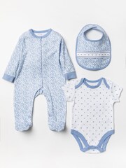 Rock-A-Bye Baby Boutique Pink Floral Print 3-Piece Baby Gift Set - Image 1 of 1