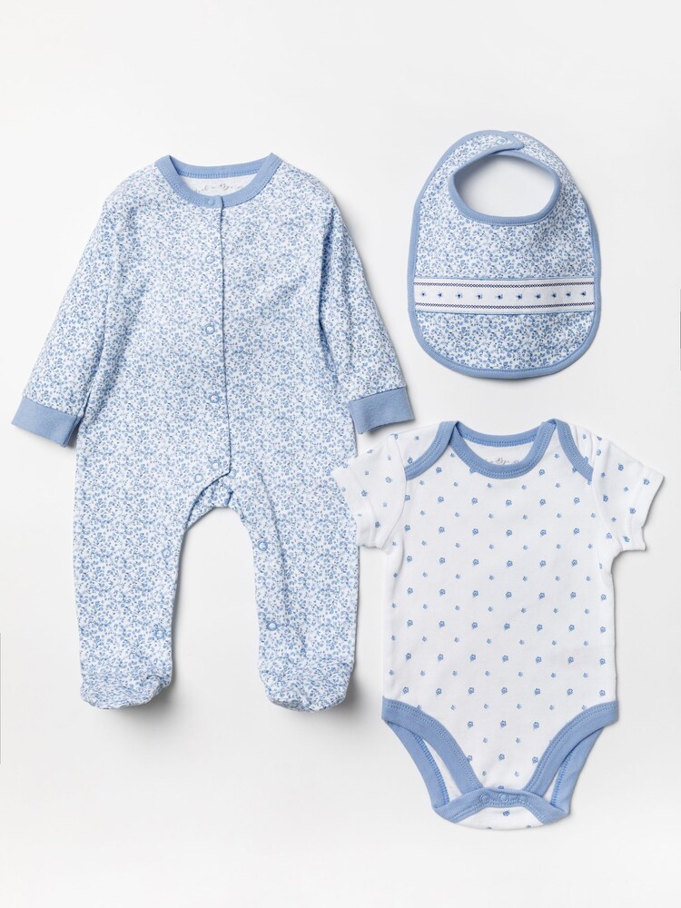 Rock-A-Bye Baby Boutique Pink Floral Print 3-Piece Baby Gift Set - Image 1 of 1 Rock-A-Bye Baby Boutique Pink Floral Print 3-Piece Baby Gift Set - Image 1 of 1