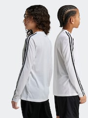adidas White Kids Regular Fit Train Essentials Logo Longs Sleeve Top - Image 2 of 6