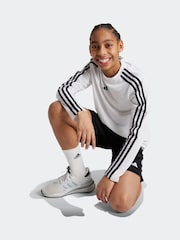 adidas White Kids Regular Fit Train Essentials Logo Longs Sleeve Top - Image 3 of 6