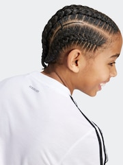 adidas White Kids Regular Fit Train Essentials Logo Longs Sleeve Top - Image 4 of 6