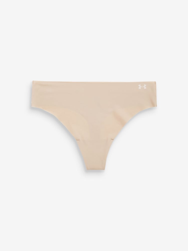 Under Armour Blush Pink No Show Pure Stretch Thongs 3 Pack - Image 3 of 4