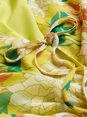 Ted Baker Yellow Isabella Mini Dress With Puff Sleeves - Image 6 of 6