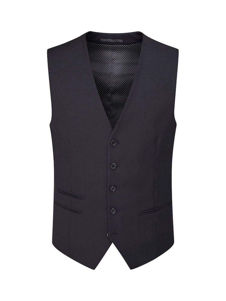 Skopes Dark Navy Blue Madrid Regular Fit Suit Waistcoat - Image 4 of 5