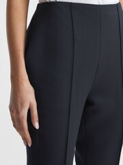 Reiss Navy Kali Wool Flared Suit Trousers - Image 4 of 5