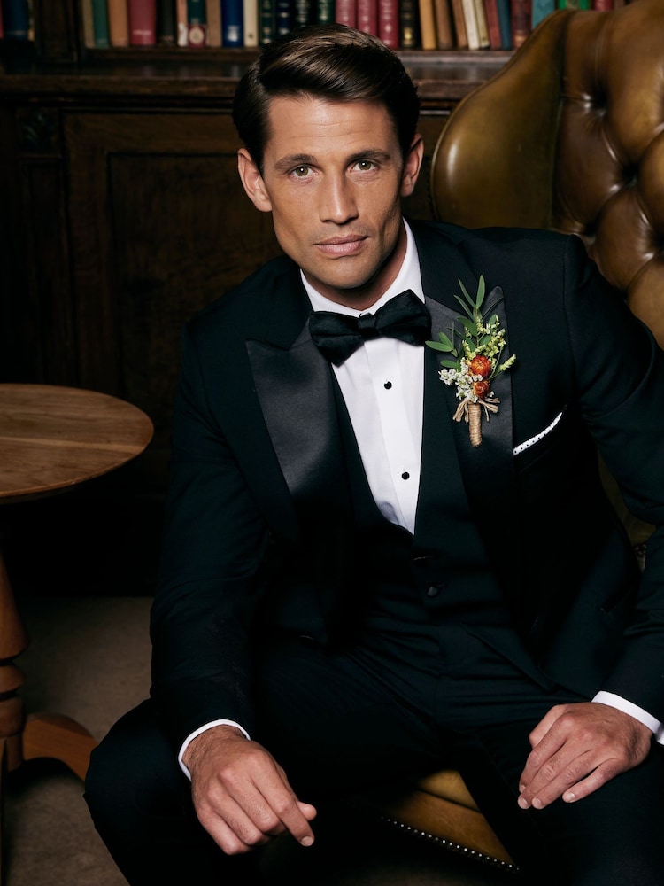 Skopes Black Sinatra Slim Fit Suit Jacket - Image 3 of 8