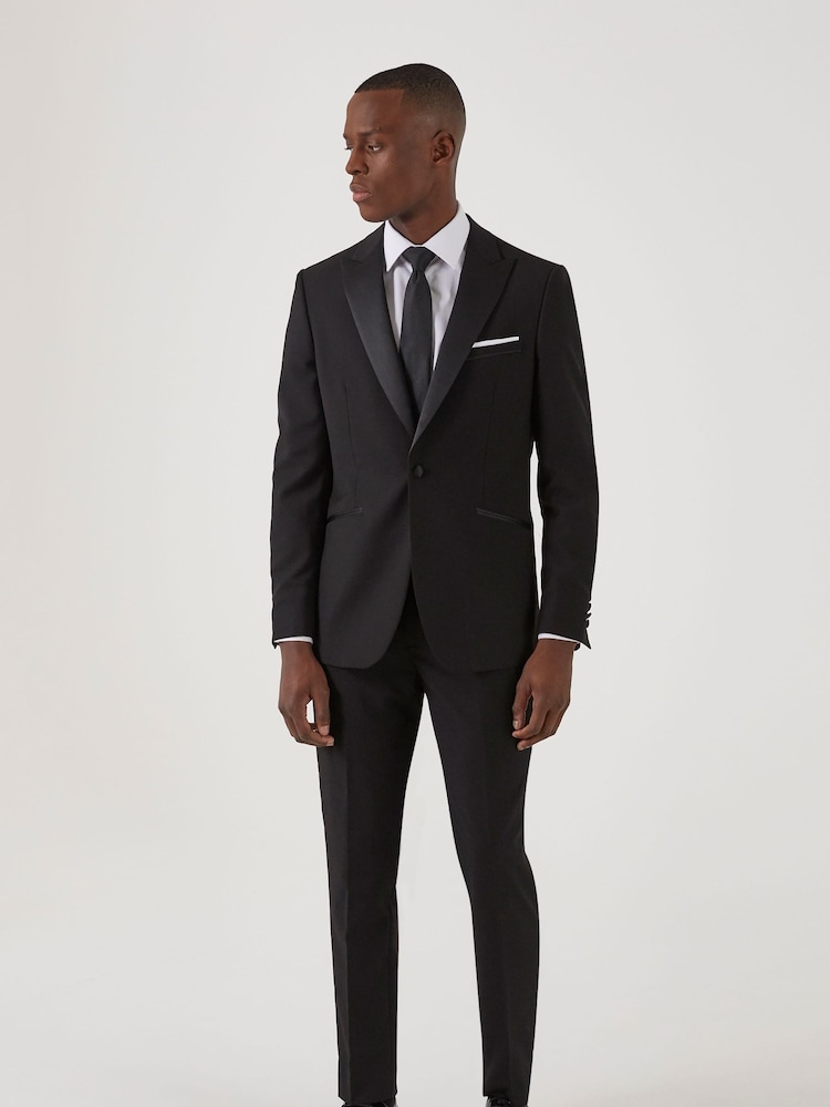 Skopes Black Sinatra Slim Fit Suit Jacket - Image 5 of 8