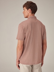 Orange Print Polo Shirt - Image 3 of 7