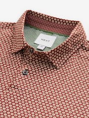Orange Print Polo Shirt - Image 6 of 7