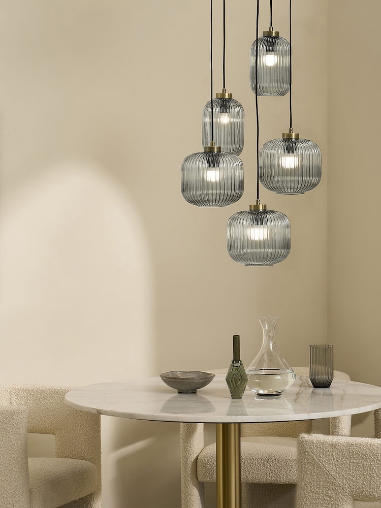 MADE.COM Grey Cluster Light Briz Flush Ceiling Light - Image 1 of 4