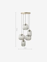 MADE.COM Grey Cluster Light Briz Flush Ceiling Light - Image 4 of 4
