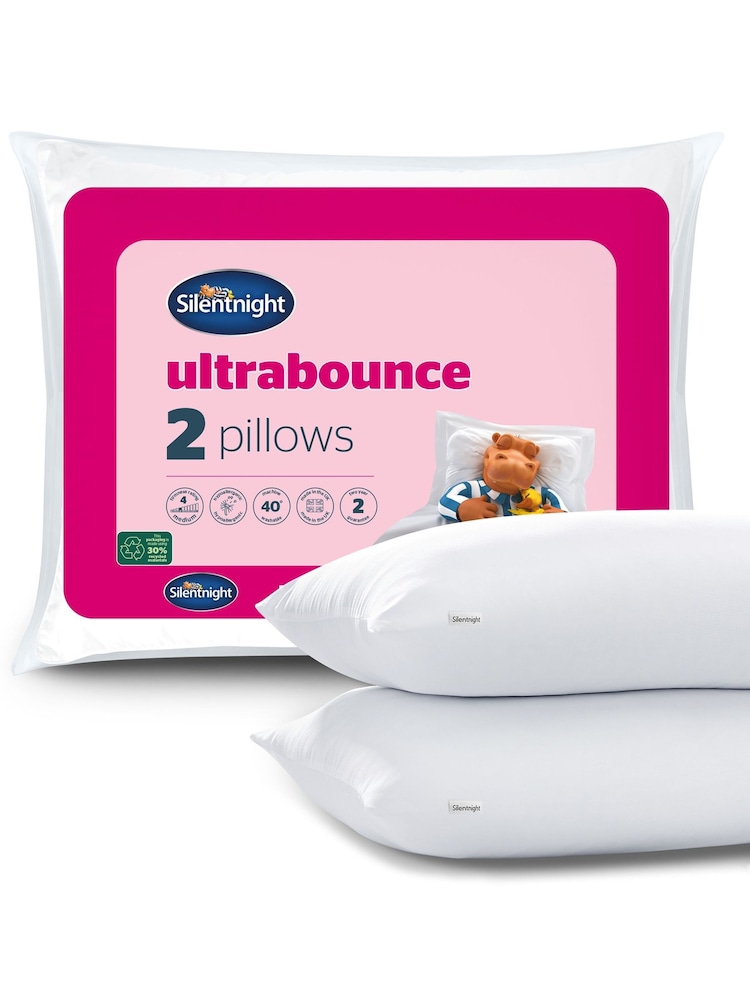 Silentnight Medium Ultrabounce 2 Pack Pillows - Image 6 of 6 Silentnight Medium Ultrabounce 2 Pack Pillows - Image 6 of 6