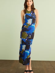 Tie Dye Print Sleeveless Midi Dress - Image 2 of 4