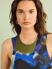 Tie Dye Print Sleeveless Midi Dress - Image 4 of 4