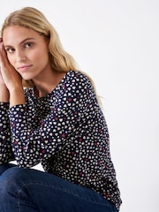 Crew Clothing Blousson Printed Jersey Top - Image 3 of 5