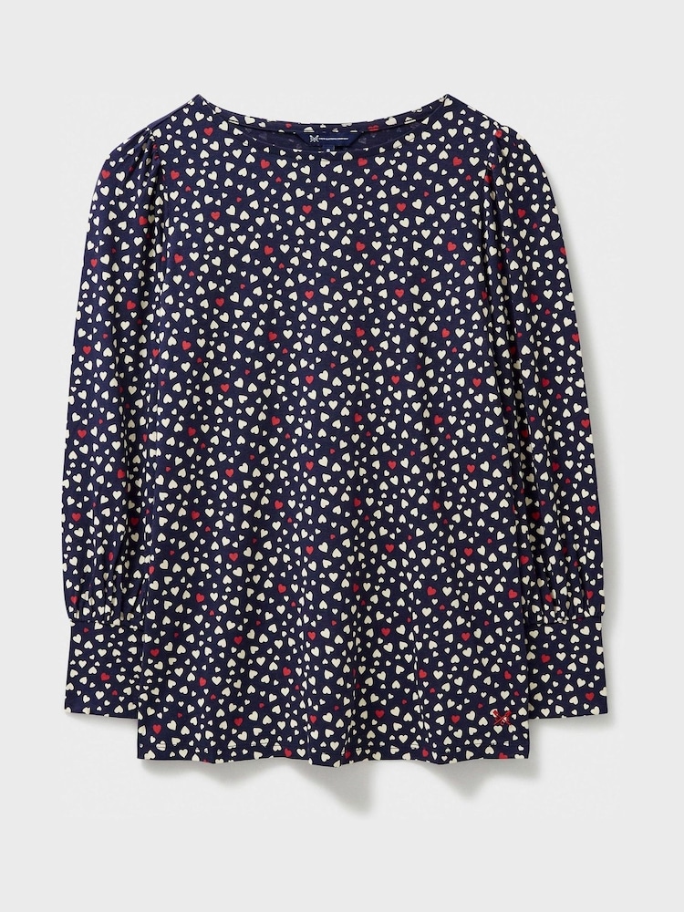 Crew Clothing Blousson Printed Jersey Top - Image 5 of 5
