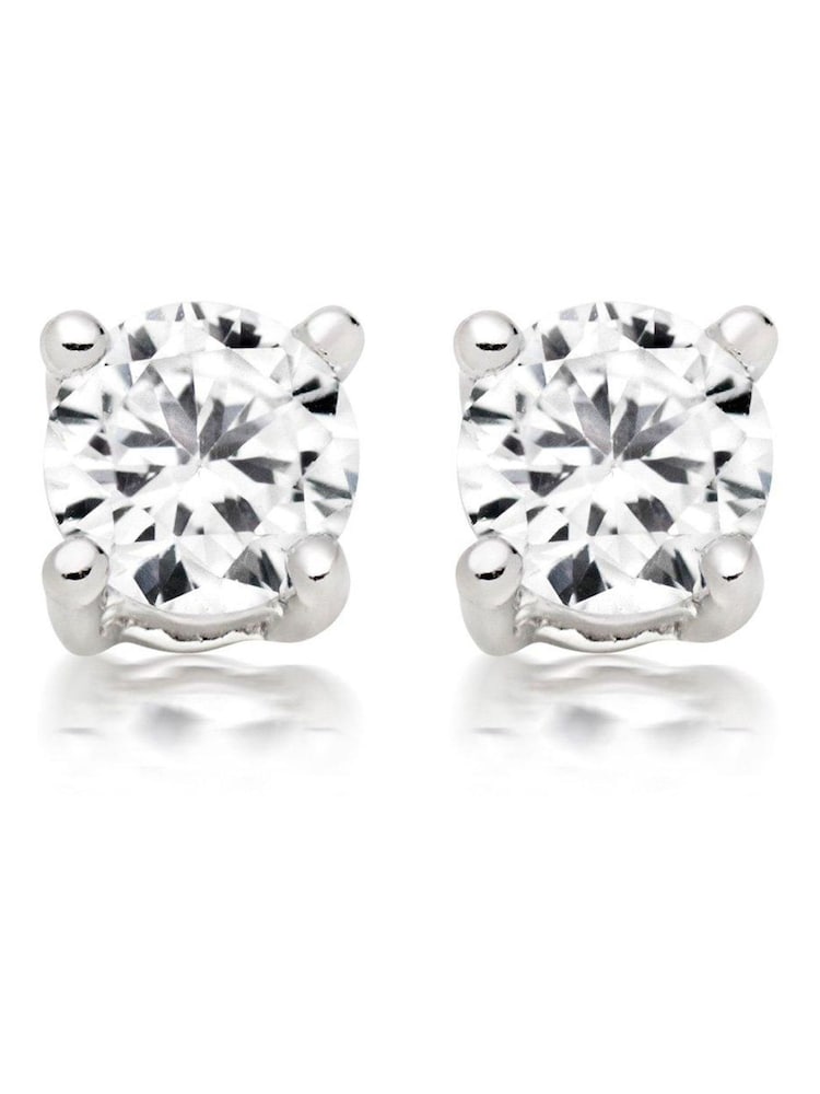 Beaverbrooks Sterling Silver Cubic Zirconia Stud Earrings - Image 1 of 4