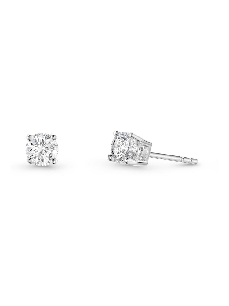 Beaverbrooks Sterling Silver Cubic Zirconia Stud Earrings - Image 2 of 4