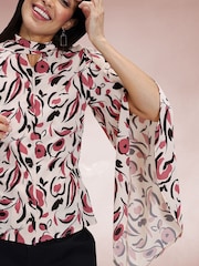 Hot Squash Statement Sleeve Blouse with Bow Ties - Bild 3 von 7