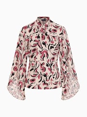 Hot Squash Statement Sleeve Blouse with Bow Ties - Bild 6 von 7