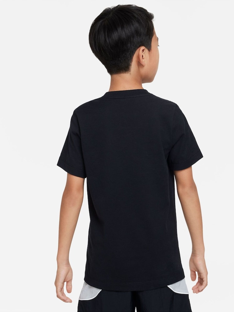 Nike Black 100% Cotton Futura T-Shirt - Image 2 of 6 Nike Black 100% Cotton Futura T-Shirt - Image 2 of 6