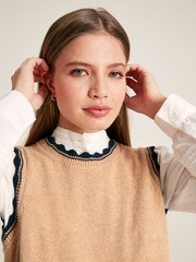 Joules Claudette Oatmeal Knitted Tank Top - Image 2 of 7