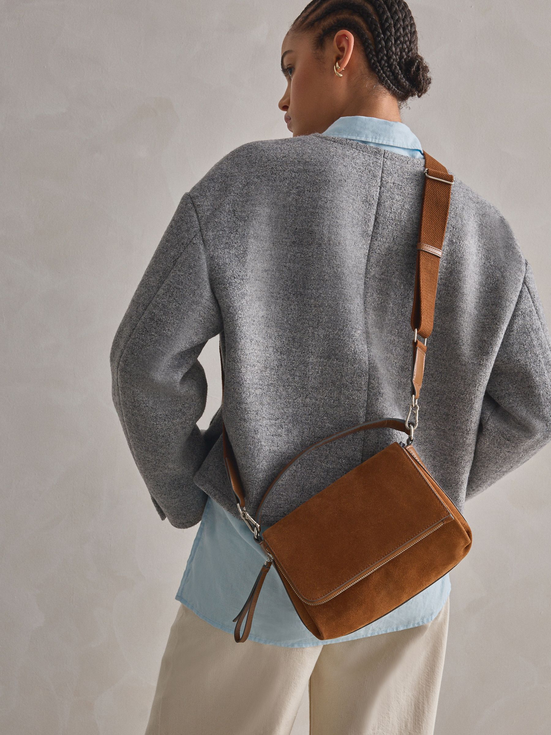 Tan suede handbags online