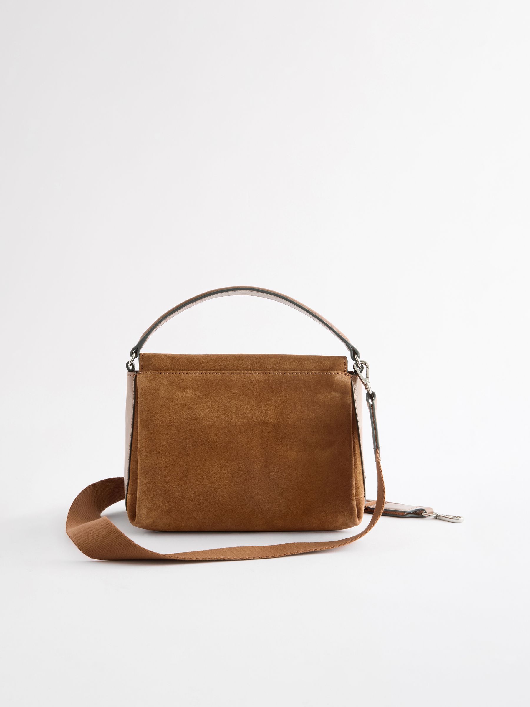 Tan Brown Suede Cross Body Bag