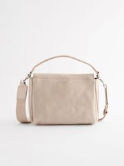 Bone Cream Suede Cross-Body Bag - Image 5 of 8
