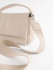 Bone Cream Suede Cross-Body Bag - Image 7 of 8