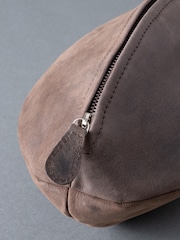 Lakeland Leather Brown Hunter Rugby Ball Wash Bag - Image 3 of 4