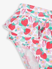 JoJo Maman Bébé Pink Strawberry UPF 50 2-Piece Rash Vest Set - Image 7 of 7