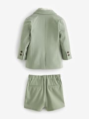Sage Green Blazer, Shirt and Shorts Set (3mths-9yrs) - Image 2 of 4
