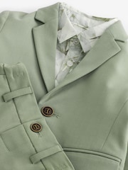Sage Green Blazer, Shirt and Shorts Set (3mths-9yrs) - Image 4 of 4