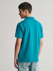GANT Green Contrast Collar Polo Shirt - Image 2 of 5