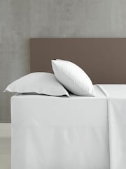 Catherine Lansfield Set of 2 White Percale Pillowcases - Image 3 of 3