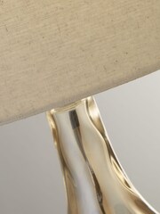 Searchlight Amber and Cream Water Lily Table Lamp - Image 2 of 4