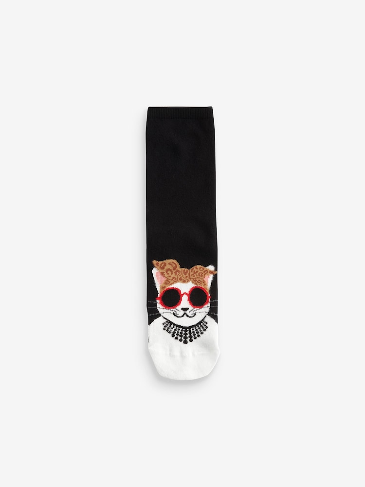 Glam Cats Ankle Socks 5 Pack - Image 6 of 6