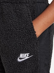 Nike Black Club Fleece Winterized Cosy Borg Joggers - Image 7 of 8