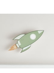 Lights4fun Blue Rocket Children's Wall Light - Image 2 of 3