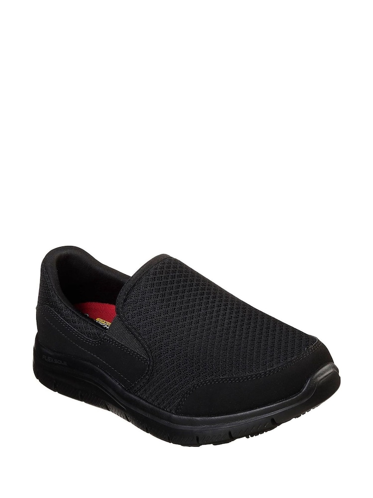 Skechers Black Cozard Slip-On Slip Resistant Work Womens Shoes - Image 2 of 3