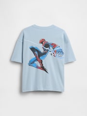 Gap Blue RIvals Marvel Oversized Graphic Short Sleeve T-Shirt (4-13yrs) - Image 2 of 3