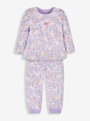 JoJo Maman Bébé Lilac Girls' Unicorn Jersey Pyjamas - Image 4 of 9