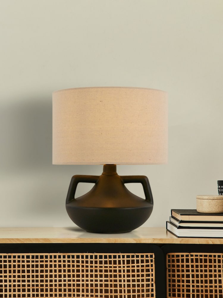 Searchlight Black Wallflower Urn Table Lamp - Image 1 of 4