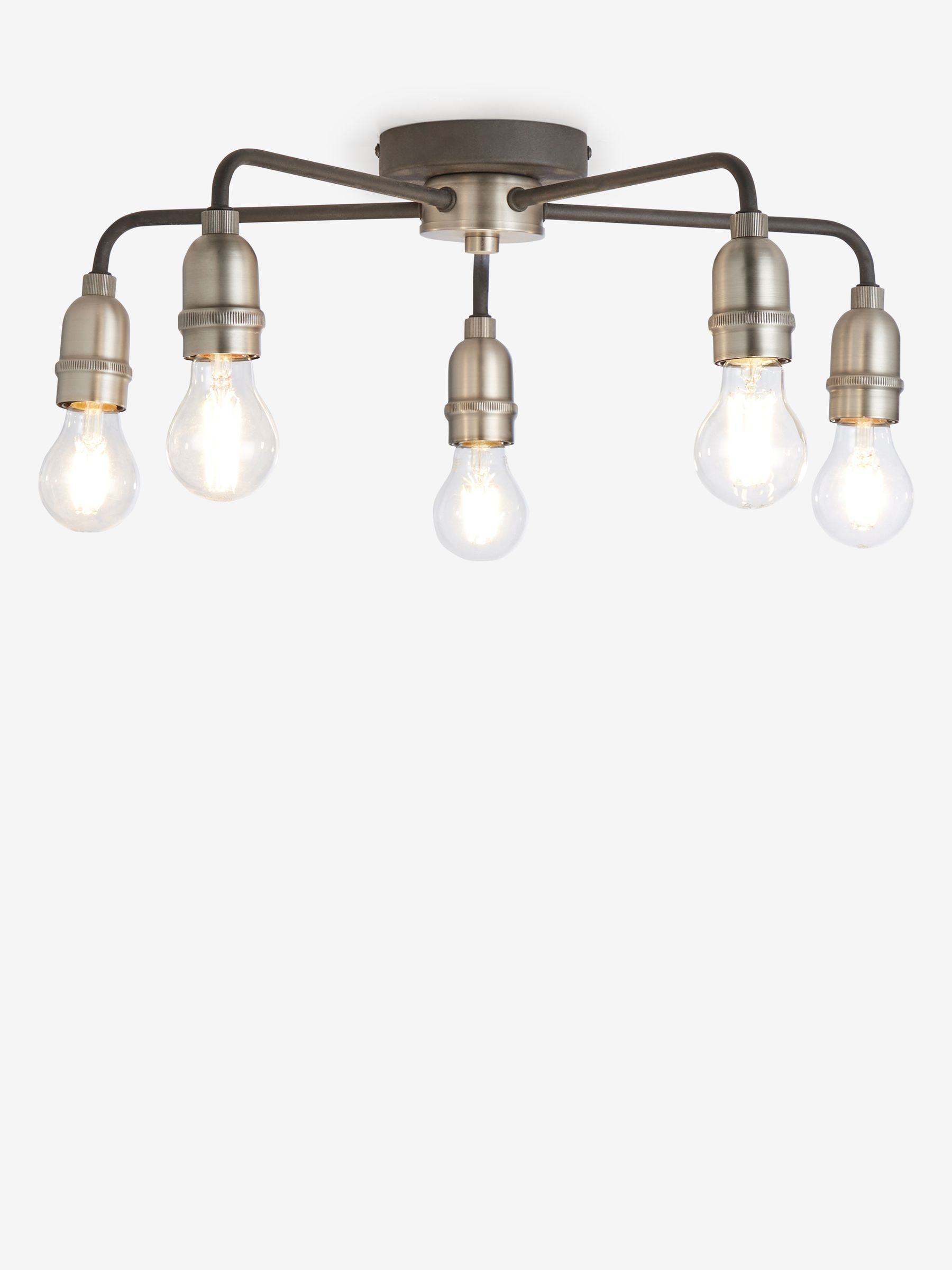 Buy Black Brooklyn 5 Light Flush Ceiling Light from the Next UK online shop