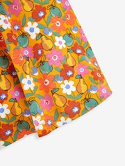 JoJo Maman Bébé Mustard Yellow Floral Peter Pan Dress - Image 3 of 3