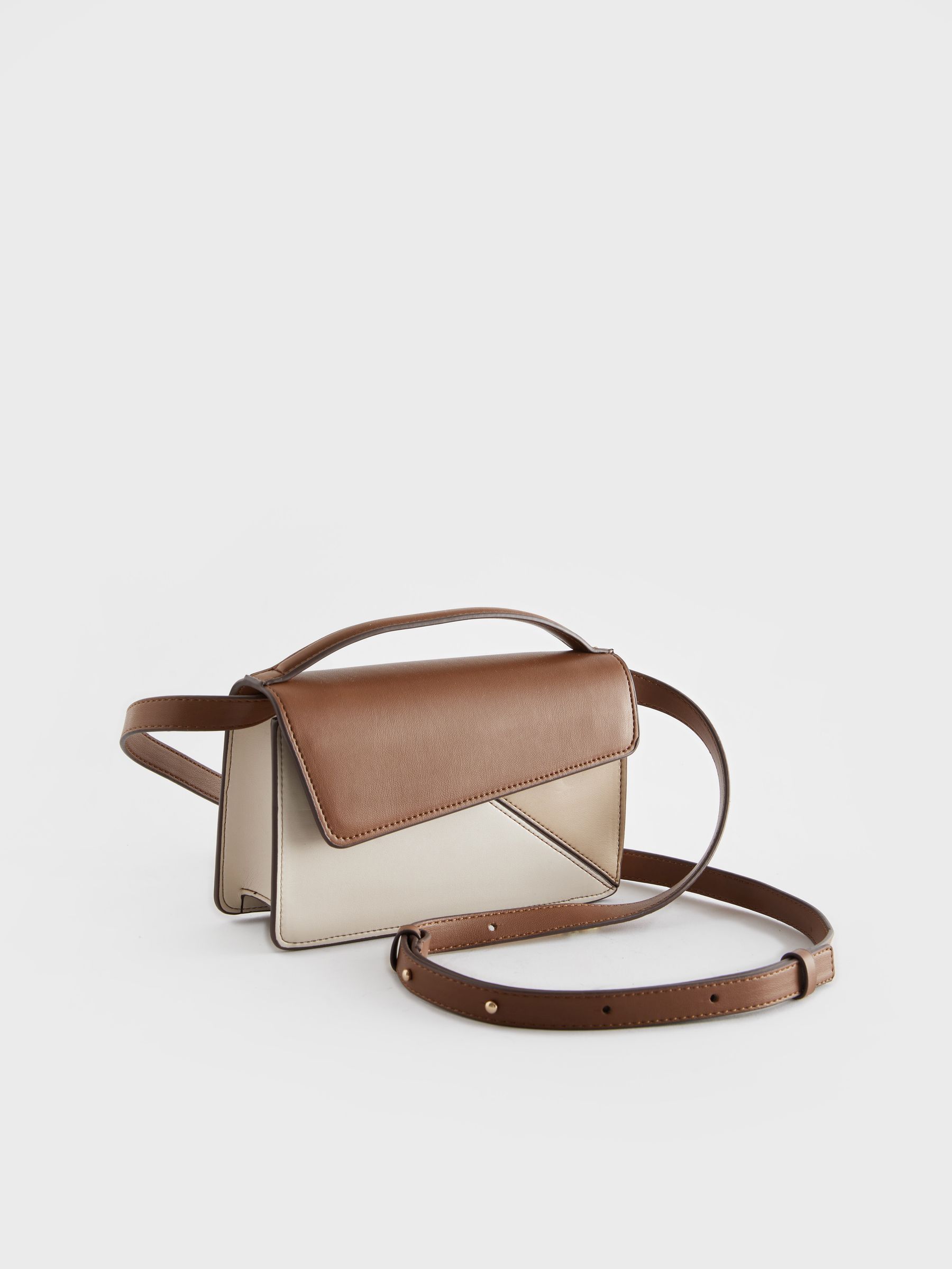 Buy Tan Brown Mini Top Handle Asymmetric Cross Body Bag from Next Luxembourg